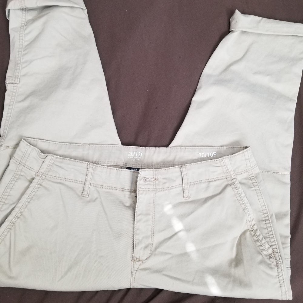 Cropped khaki pants